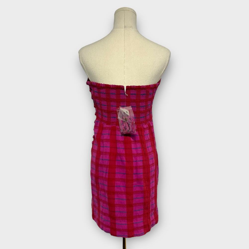 Free People Suits Me Fine Mini Dress Pink Red Size Medium NEW - Picture 3 of 9